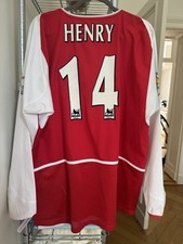 Arsenal London Trikot XL Thierry Henry 14, 2001-2003 Retro, Golden season