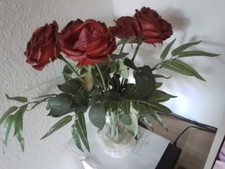 Elambia Glasvase mit Rosen