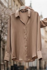 ZARA Business Bluse Satin