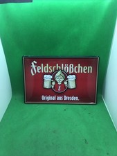 Feldsschlößchen Brauerei Blechschild Bar Deko Bier Werbung Sammler Ost Trinken