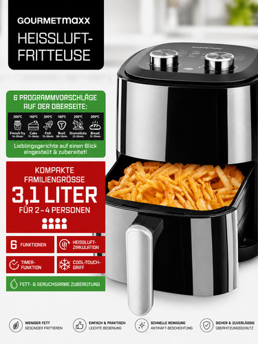 Gourmetmaxx heißluftfritteuse - gourmetmaxx,