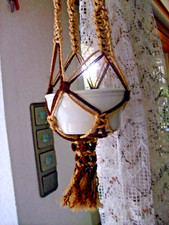 Blumen Ampel, Handarbeit Makramee