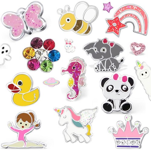 Kinder ohrstecker glitzer - kinder,
