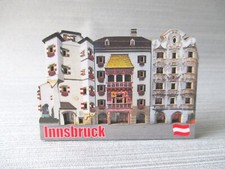 Innsbruck Altstadt Stadtansicht Holz Souvenir Magnet Österreich Neu