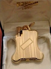 RONSON BANJO BENZINFEUERZEUG VERGOLDET SEHR SAMMLERSTÜCK UND SELTEN