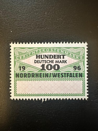 Gerichtskostenmarke 100 dm - ·,