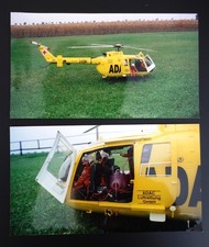 2 Original Fotos ADAC Rettungshubschrauber Hubschrauber * Flugzeug