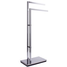 MSV Handtuchständer Handtuchhalter Kleiderständer Badetuch Stand Halter Silber 