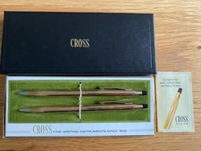 Cross Schreibset Vergoldet 12 Kt. | Kugelschreiber + Druckbleistift