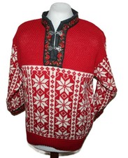 Skjaeveland Telemark Style Herren  Norweger Pullover GR S wolle Fair Isle