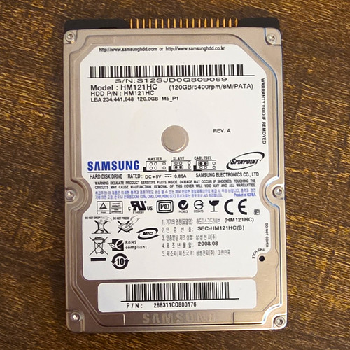 Samsung spinpoint hm121hc 5 - spinpoint, 2,5