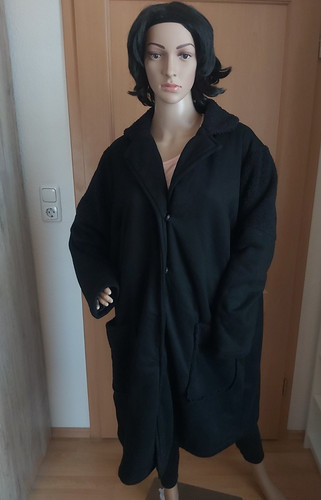 Damen mantel schwarz mit - damen, in