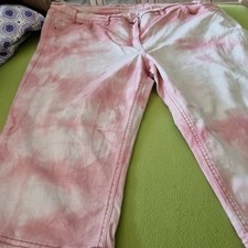 Damen Hose Gr.56, rosa Batik Capri