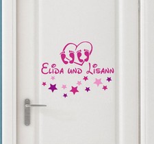 Türaufkleber + 2 Wunschnamen