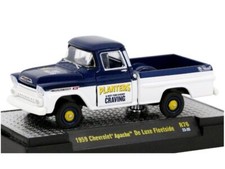 CHEVROLET Apache deLuxe Fleetside - 1959 - blue / white - M2 1:64