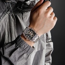 Herren Quadrat Chronograph Uhr