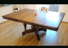 Antiker französischer Ausziehtisch aus Eiche, Ende des 19. Jahrhundert