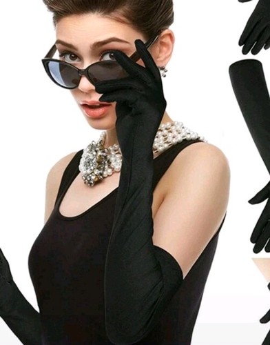 Lange handschuhe schwarz - lange,