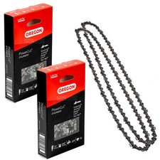 2 Stück Sägekette .325" Oregon 21LPX072E Vollmeißel PowerCut 1,5mm 72TG 18" 45cm