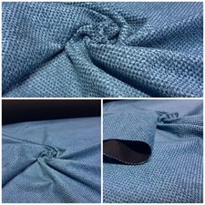 Möbelstoff Polsterstoff Bezugsstoff Web Stoff Türkis-Blau Strukturstoff