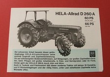 Original alter HELA LANZ ALLRAD D 260 60 PS Traktor Schlepper Prospekt
