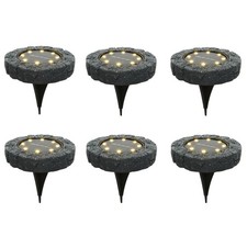 6 LED Solarleuchten 11cm