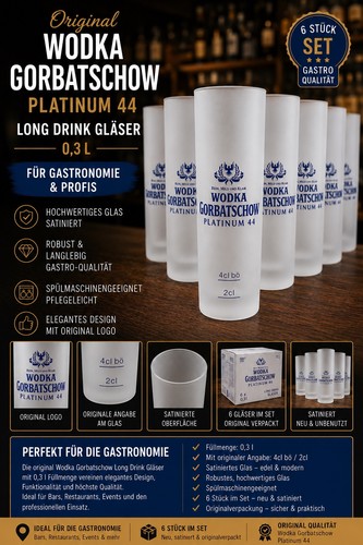 Gorbatschow wodka platinum - 6x,