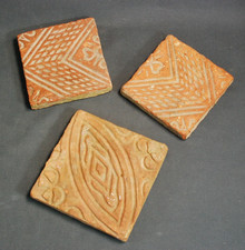 3 Stk  antike FLIESEN