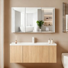 Badschrank mit Spiegel und 6