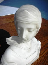 Art-Deco Marmor Skulptur Büste sign.Gennay Paris um 1920 Marble 
