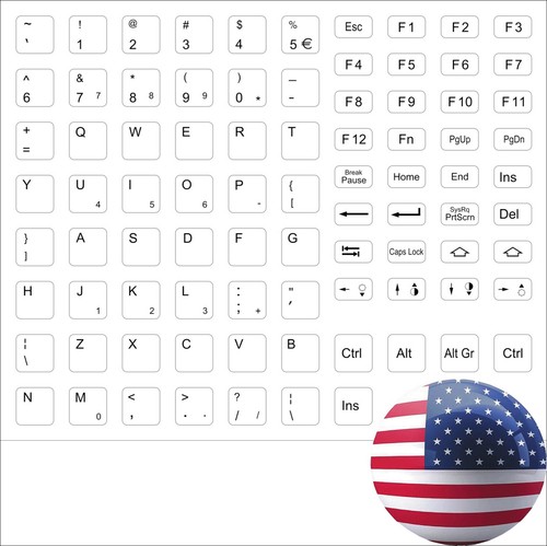 Tastaturaufkleber usa english - tastaturaufkleber,