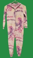 Einhorn Jumpsuit  122 / 128 / 6-8 Jahre Overall Pyjama Schlafanzug mit Kapuze