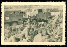 Wehrmacht Motorrad KFZ LKW Lastwagen Wäscheleine - Eisenach - WK2 Foto 9x6cm