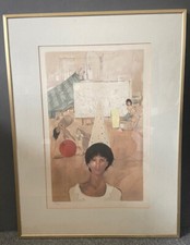 Otto Bachmann Original-Farblithographie "ohne Titel"