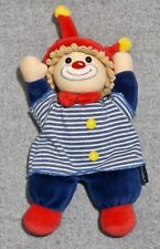 STERNTALER PLÜSCH * CLOWN HARLEKIN PUPPE RASSEL * TOP ZUSTAND *