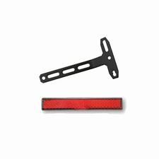 Rückstrahler Reflektor komplett mit T-Halter Motorrad Roller Quad ATV 103x16 mm