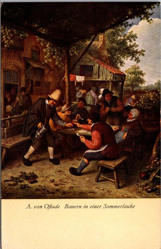 Peasants arbour painting - peasants,