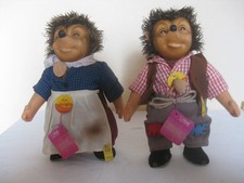 Steiff Igel Mecki  Diehl Film 7627/28 + Micki 7628/28 mit Holzlöffel, unbespielt