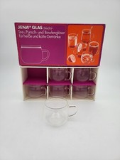 Neu in OVP# 6x Teeglas Bowleglas # Jenaer Glas feuerfest # Schott # 70er Vintage