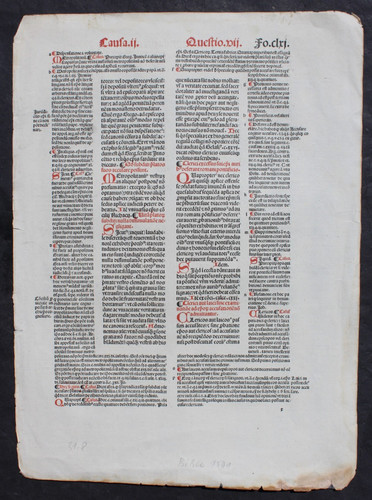 Inkunabel blatt corpus - ,corpus, juris