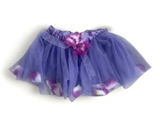 Mädchen Tüll Rock mit Blümchen lila  5 - 8 Years für Fasching Ballett etc.