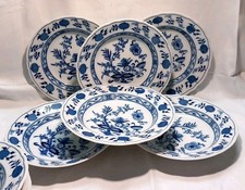 6 Zwiebelmuster Suppenteller Bavaria Germany  Ø 24,5 cm tiefe Teller 