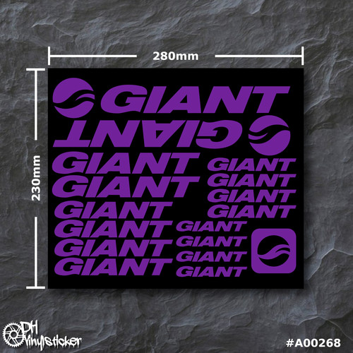 Giant stickersatz lila - giant, |