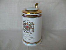 Binding-Brauerei Bierkrug 1995 "125 Jahre Binding" Zinndeckel 24 Karat vergoldet