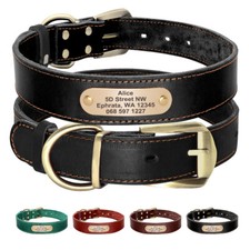 Luxus echtleder hundehalsband - echtleder,