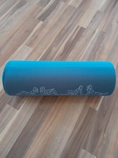 Faszienrolle, Massagerolle ca. Ø14cm x 43cm, grauer Bezug