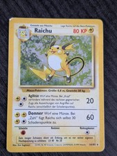 Raichu Holo Pokemon Karte Deutsch 14/102 Base Set