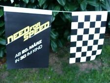 ORIGINAL NEED FOR SPEED Zielfahne Webebanner Flagge mit 16 Wimpel sehr selten