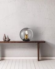 RAUCHGLAS TISCHLEUCHTE TISCHLAMPE LAMPE LEUCHTE KUGELLAMPE 20 cm