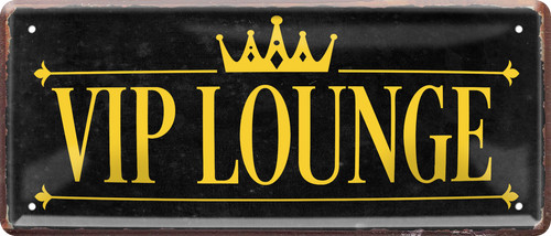 Blechschild 28x12 vip lounge - 28x12,